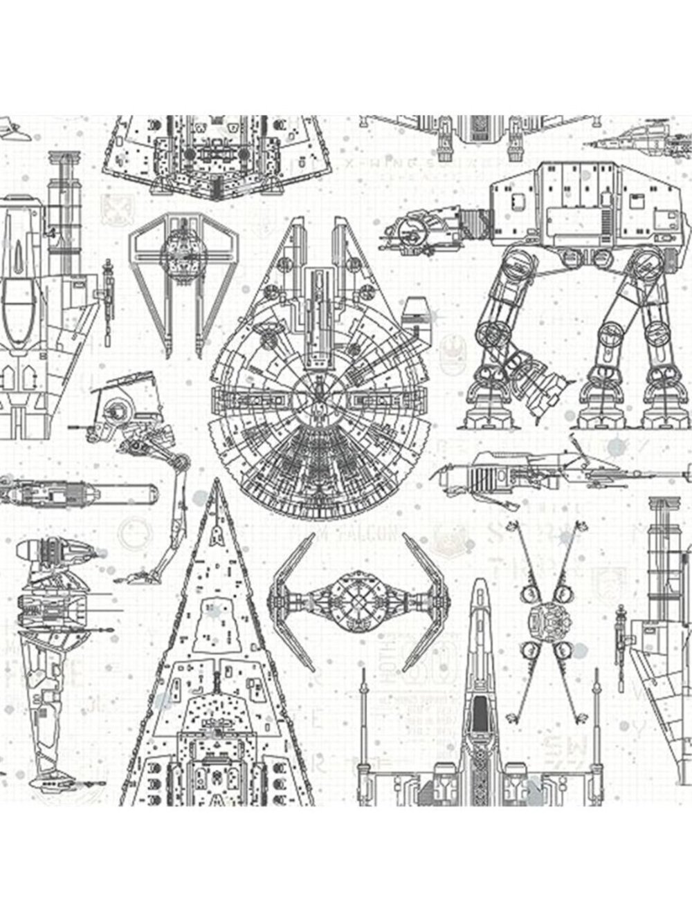 Black White Peel And Stick Wallpaper Removable Vinyl Blueprint Wall Decor
